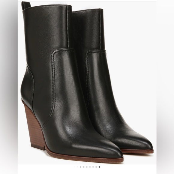 Veronica Beard Black Leather Ankle Boots - Picture 8 of 16